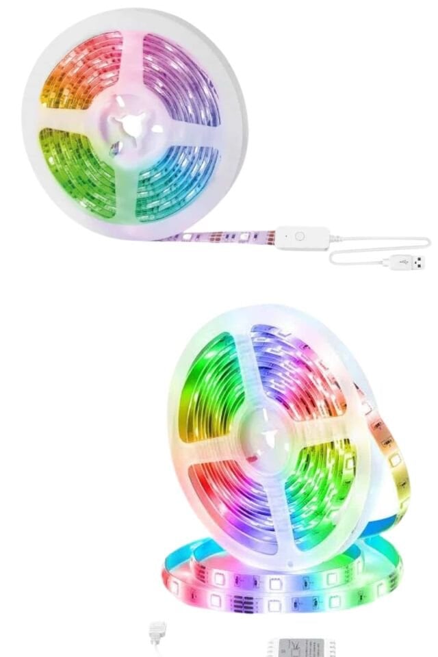 10M Şerit Led İç Mekan Renkli Rgb Şerit Led Kumandalı - Lisinya