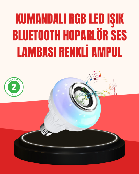 Akıllı LED Ampul – E27 Uyumlu ve Müzik Çalarlı Tasarım - Lisinya