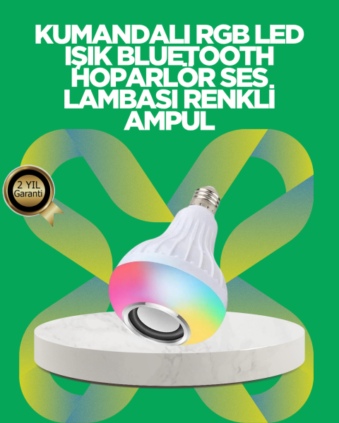 Bluetooth Hoparlörlü LED Ampul – 12W Enerji Tasarruflu - Lisinya