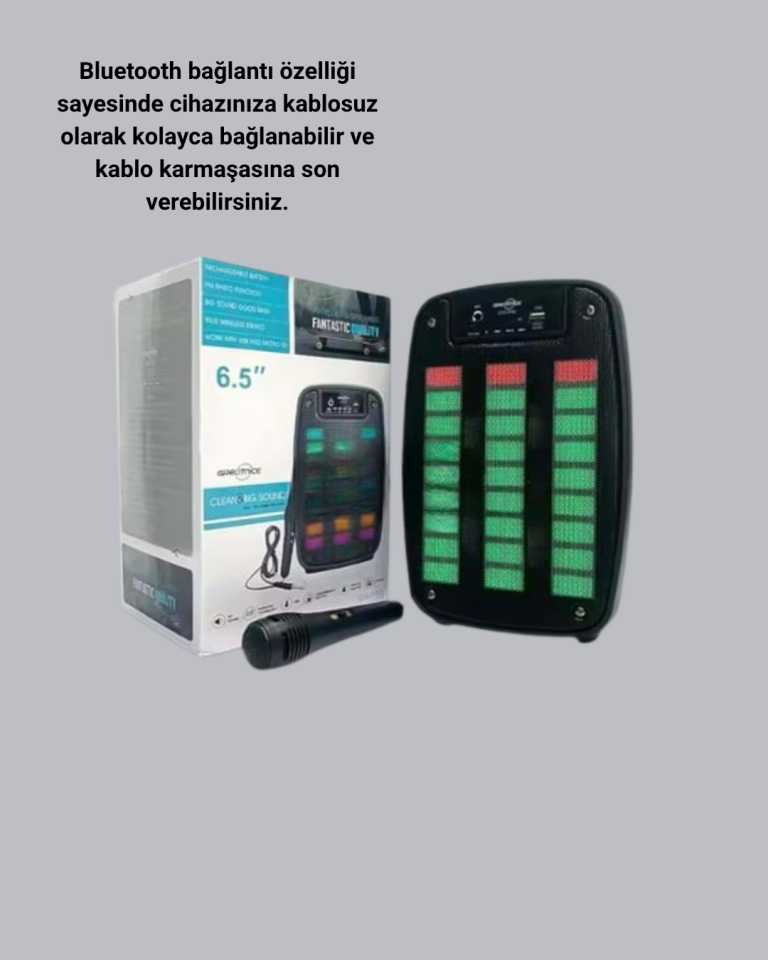 Bluetooth Bağlantılı Taşınabilir Müzik Cihazı – 2 Saat Kesintisiz Müzik - Lisinya