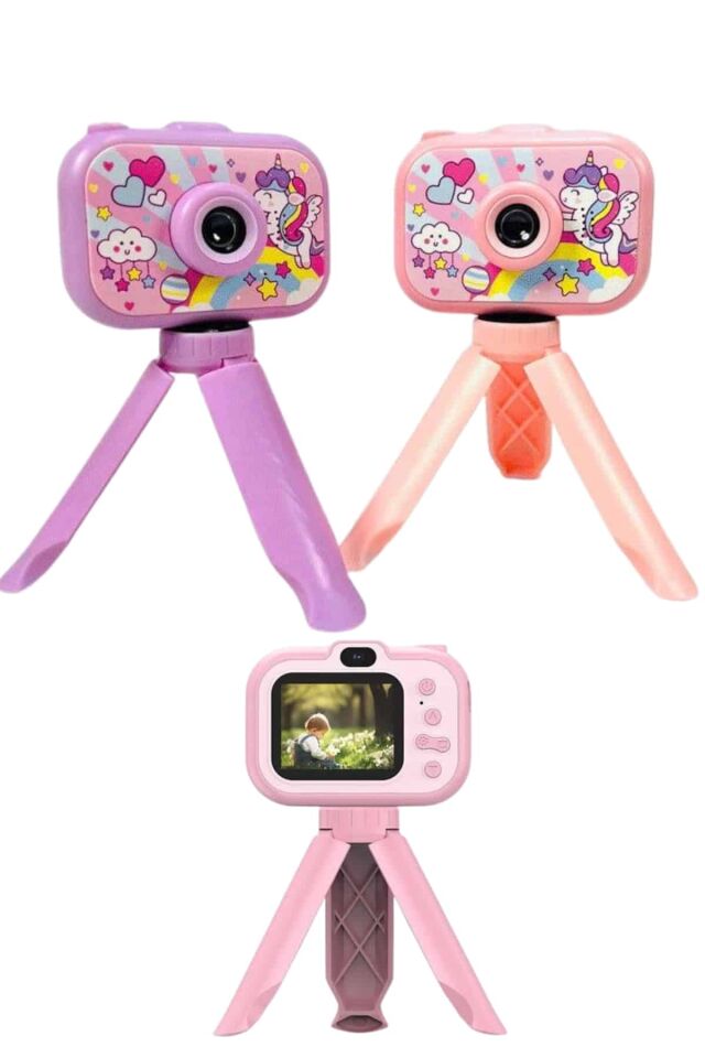 Çocuklara Özel Ayaklı Mini Fotoğraf Makinesi Dijital LCD Ekran - Lisinya