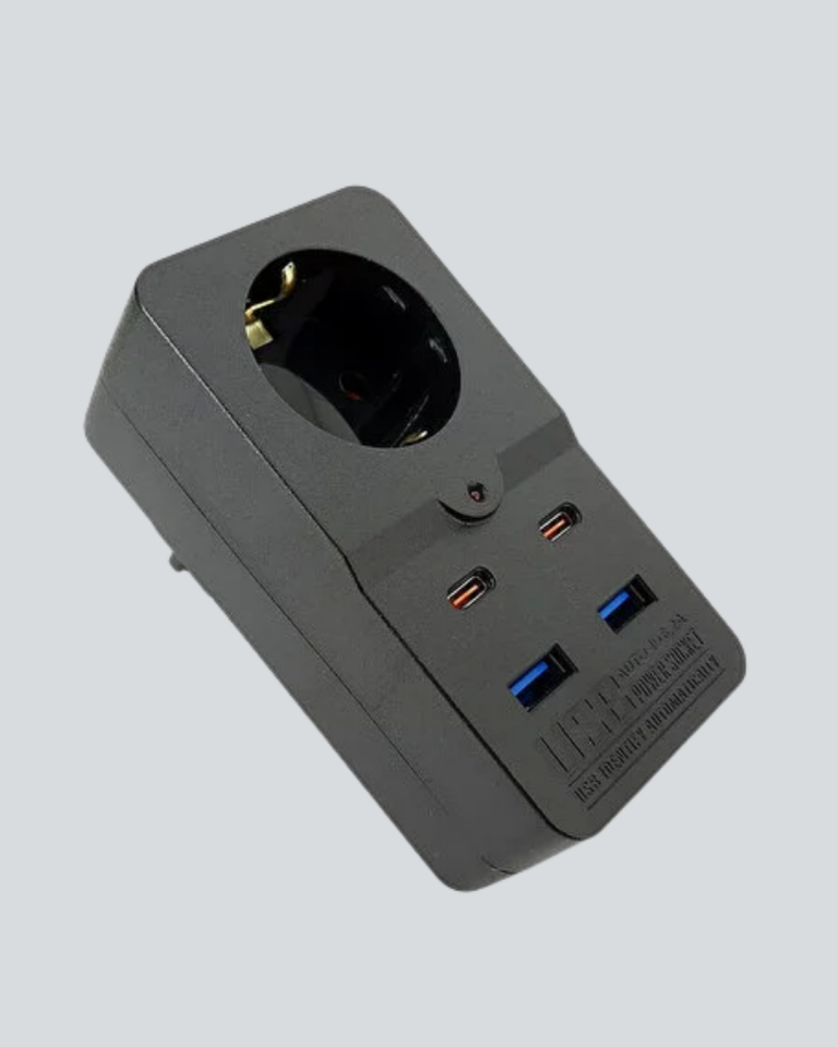 Akıllı Akım Dengelemeli Priz 2500W 4 USB Type C Çıkışlı - Lisinya