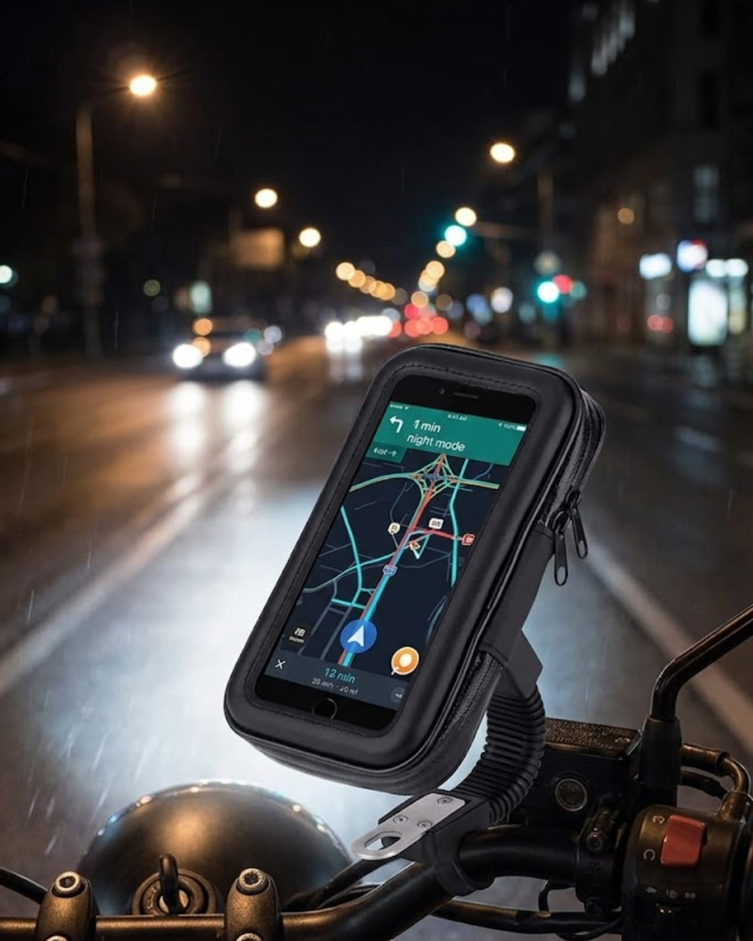 Bisiklet Scooter Motosiklet İçin Su Geçirmez Telefon Standı 360 Derece Döner - Lisinya