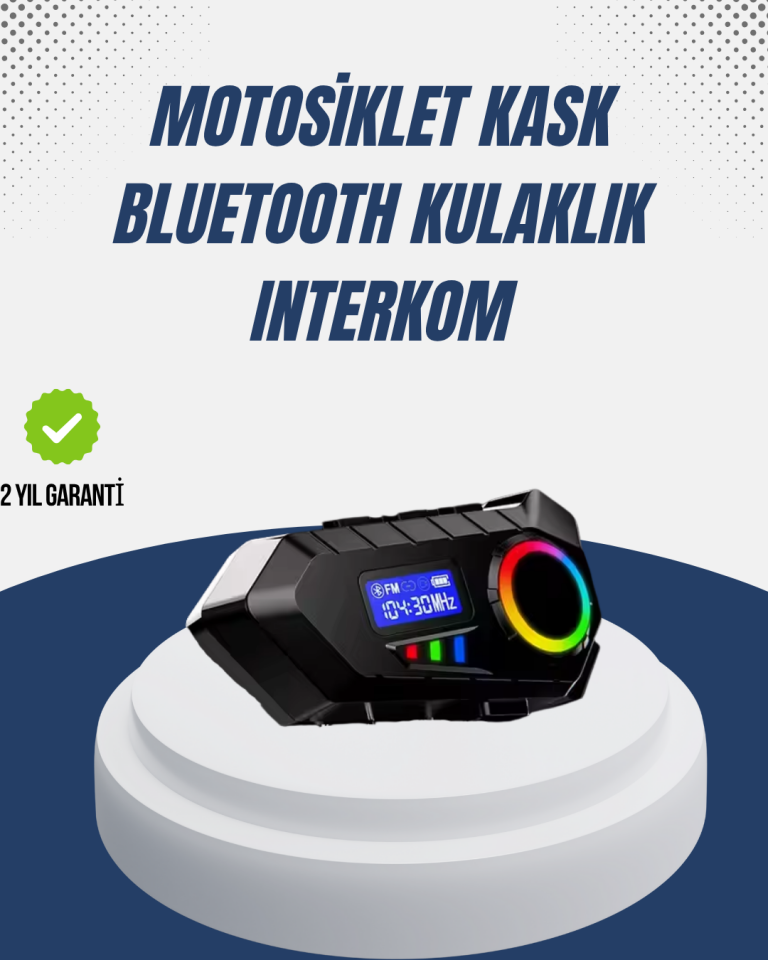 Kablosuz Bluetooth İnterkom IP65 Suya Dayanıklı 40mm HD Ses ve 40 Saat Pil - Lisinya