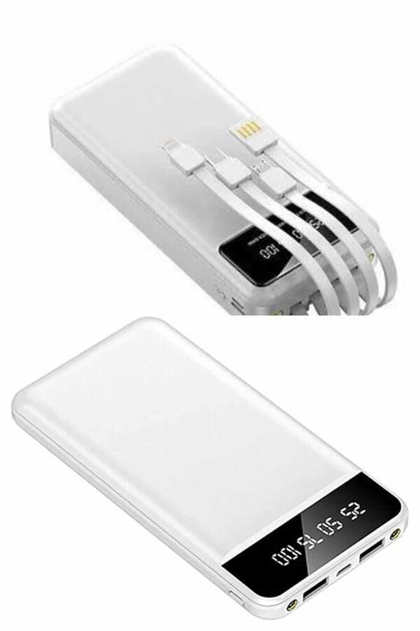 YamanHobi 20000 mAh Powerbank 4 Çıkışlı Hızlı Şarjlı Taşınabilir Şarj Cihazı Siyah