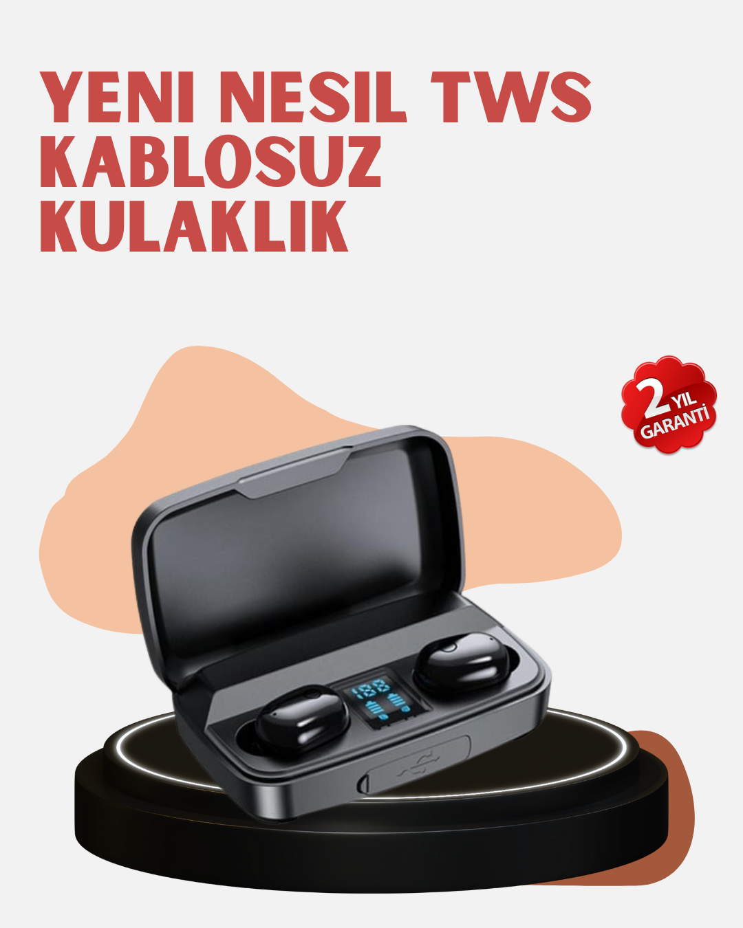 Yüksek Kapasiteli A10s TWS Kablosuz Kulaklık Dokunmatik Kontrol - Lisinya
