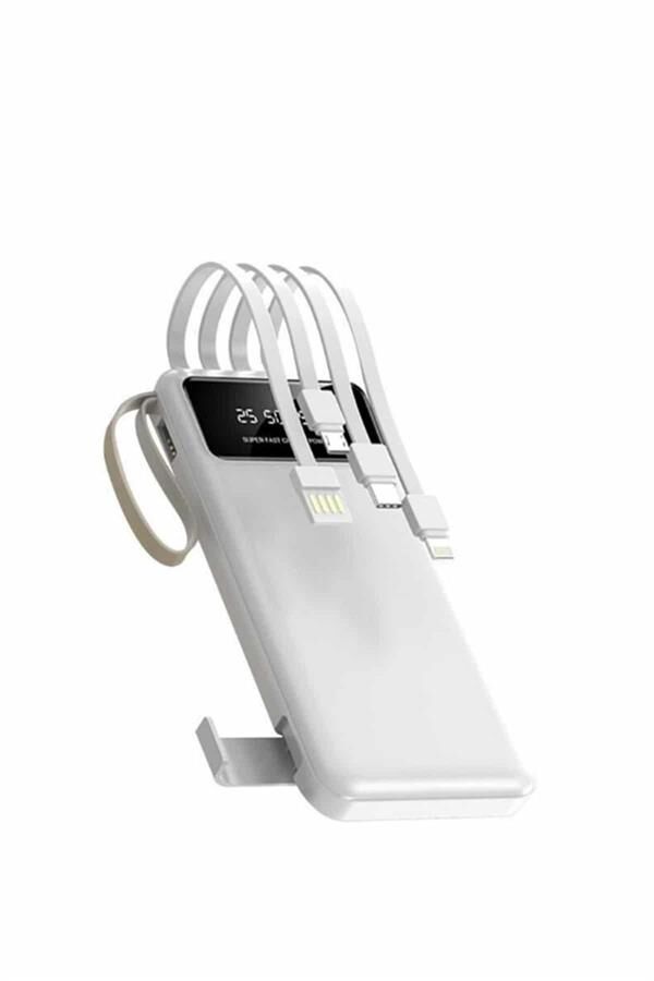 YamanHobi 20000 mAh Powerbank 4 Çıkışlı Hızlı Şarjlı Taşınabilir Şarj Cihazı Beyaz