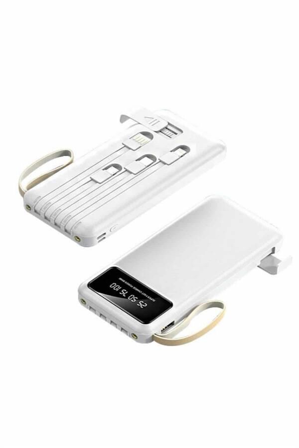 YamanHobi 20000 mAh Powerbank 4 Çıkışlı Hızlı Şarjlı Taşınabilir Şarj Cihazı Beyaz