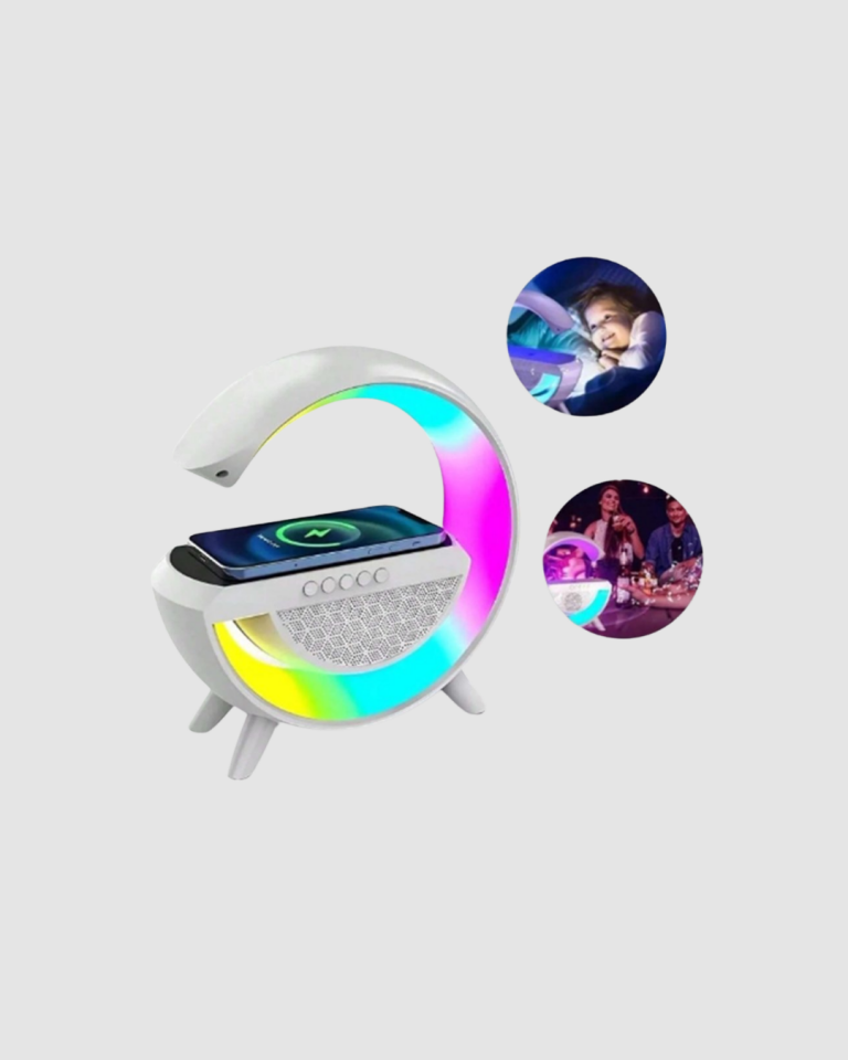 YamanHobi Kablosuz Şarjlı Bluetooth 5.0 Hoparlör Gece Lambası Beyaz