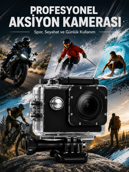 Yüksek Görüntü Kalitesi Sunan 1080P Full HD Aksiyon Kamerası - Lisinya