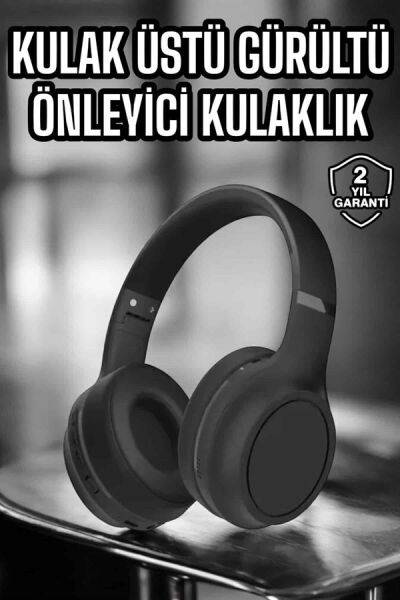 Kulak Üstü Kablosuz Bluetooth Kulaklık Gürültü Önleyici Ayarlanabilir - Lisinya