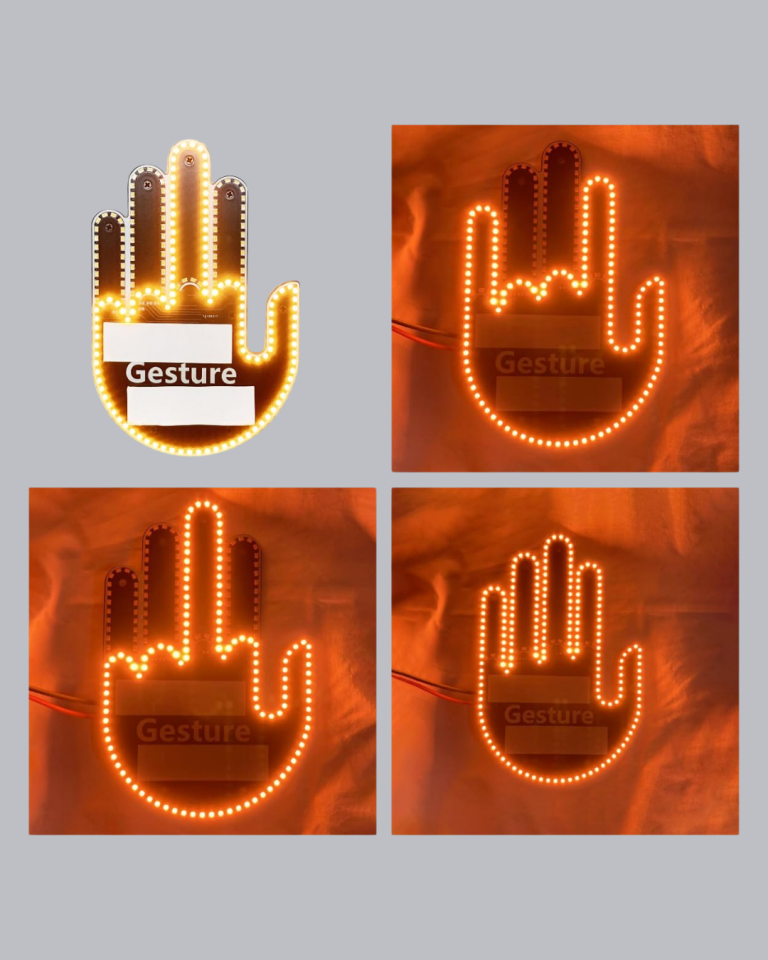 176 LED Amber Renkli El Hareketiyle Kontrol Edilen Motosiklet Dönüş Sinyali - Lisinya