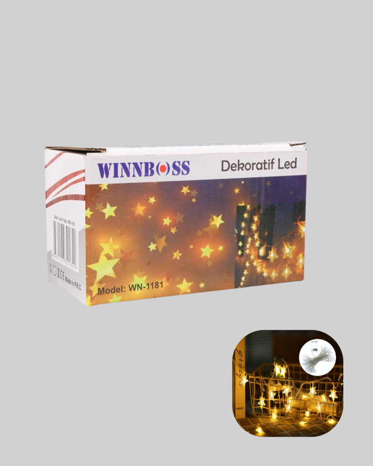 Dekoratif Yıldız Led Aydınlatma 20 Ledli 5 Metre Günışığı - Lisinya