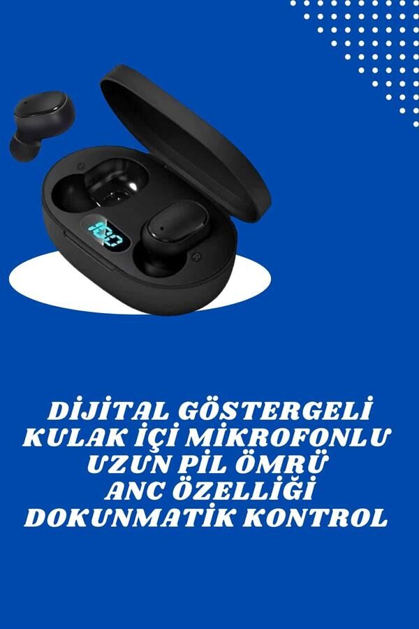 Çift Bluetooth Kulaklık Dokunmatik Kontrol Kulak İçi Mikrofonlu Kablosuz Kulaklık