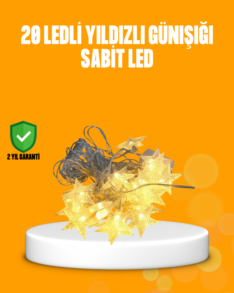 Yıldız Led Işık 5 Metre Dekoratif Aydınlatma Günışığı - Lisinya
