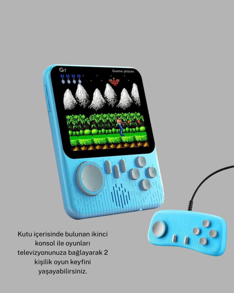 666 Oyunlu Retro Mini Oyun Konsolu – 3.5'' LCD Ekran ve Çift Kişilik Oyun - Lisinya