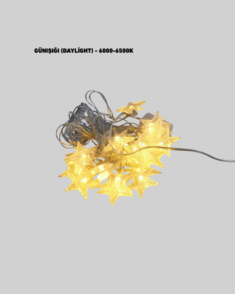 Yıldız Led Işık 5 Metre Dekoratif Aydınlatma Günışığı - Lisinya