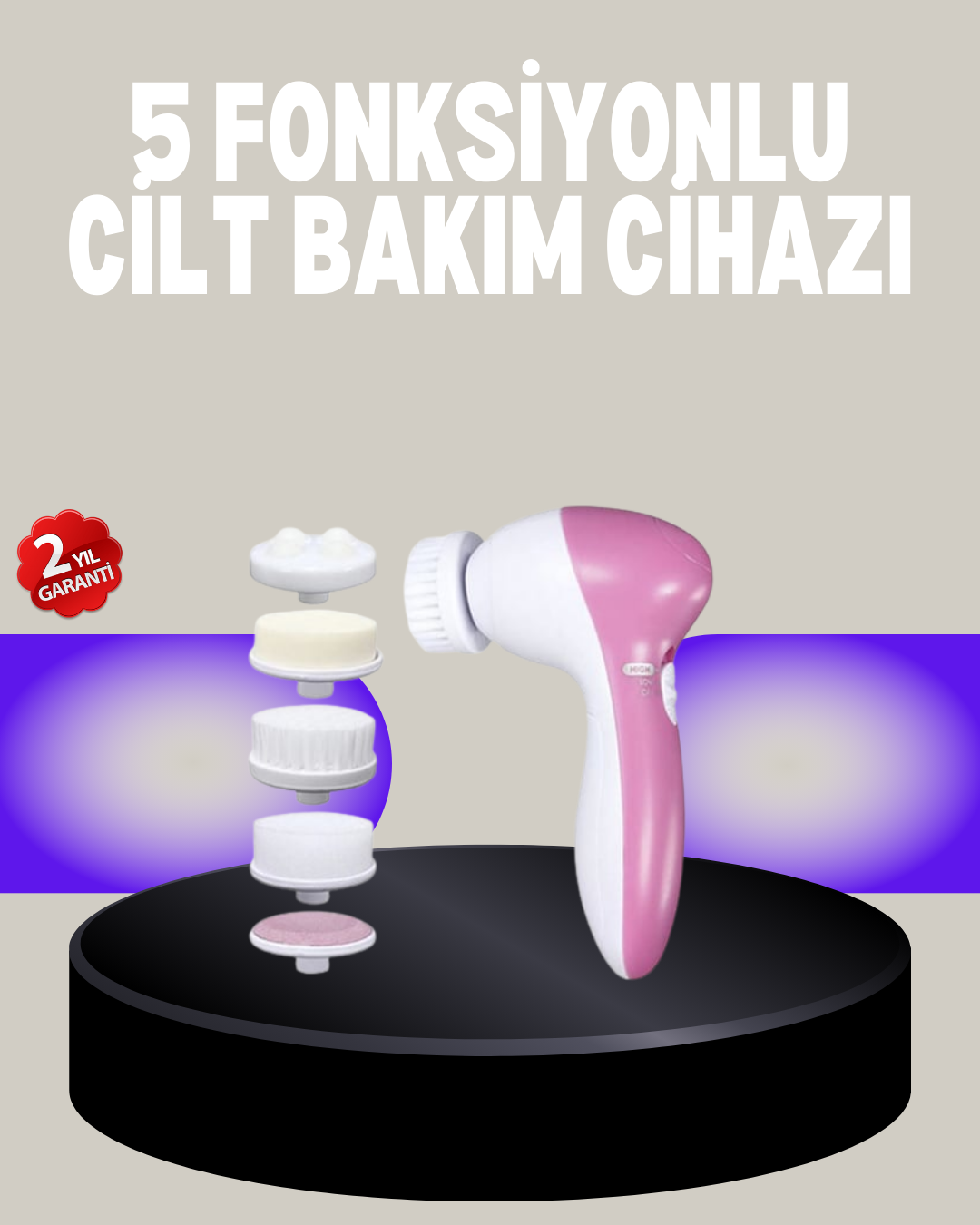 Fırçalı Yüz Temizleme ve Spa Masaj Cihazı - Lisinya