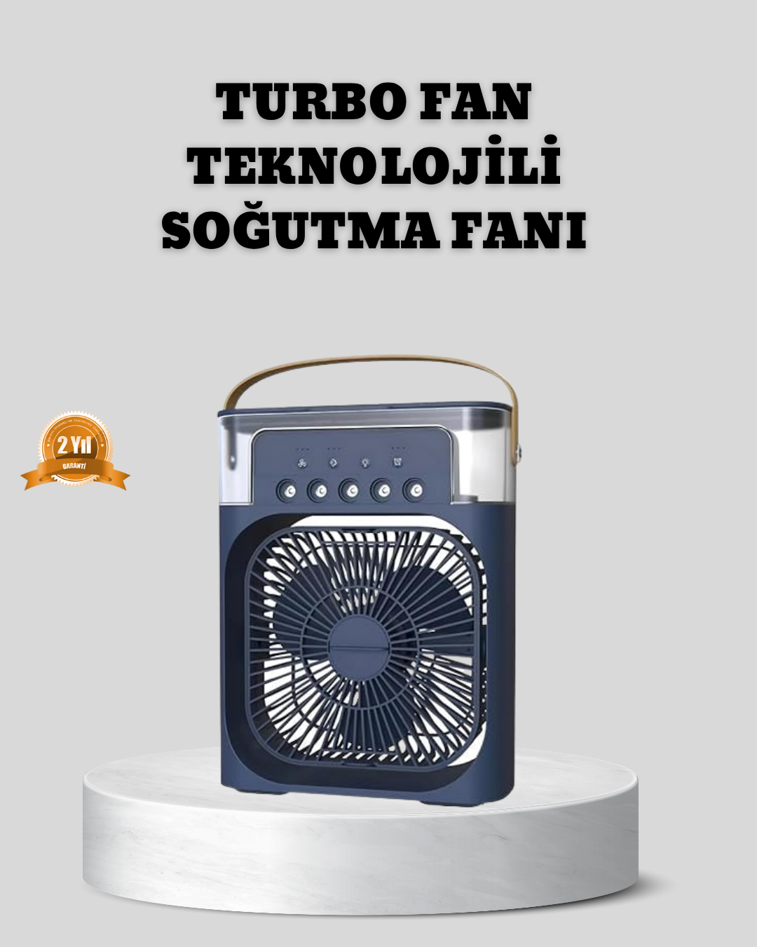 Sessiz Çalışan Turbo Fan Güçlü Hava Akışlı Masa Üstü Vantilatör - Lisinya