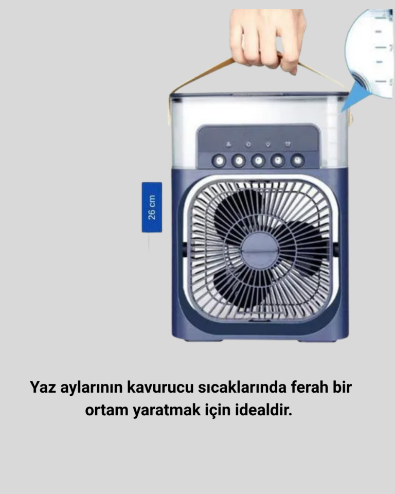 Sessiz Çalışan Turbo Fan Güçlü Hava Akışlı Masa Üstü Vantilatör - Lisinya