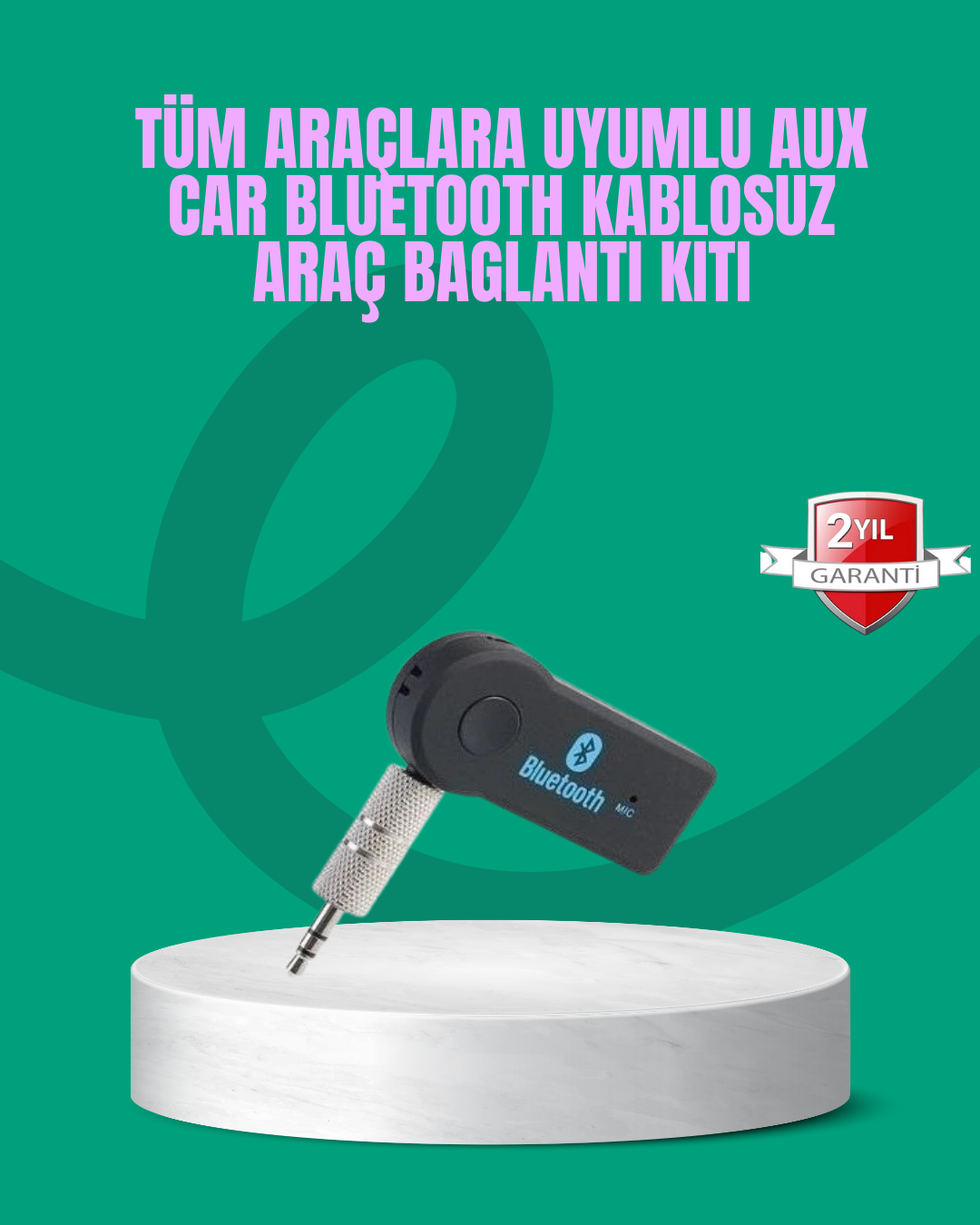 Taşınabilir Bluetooth AUX Araç Müzik ve Konuşma Kiti - Lisinya