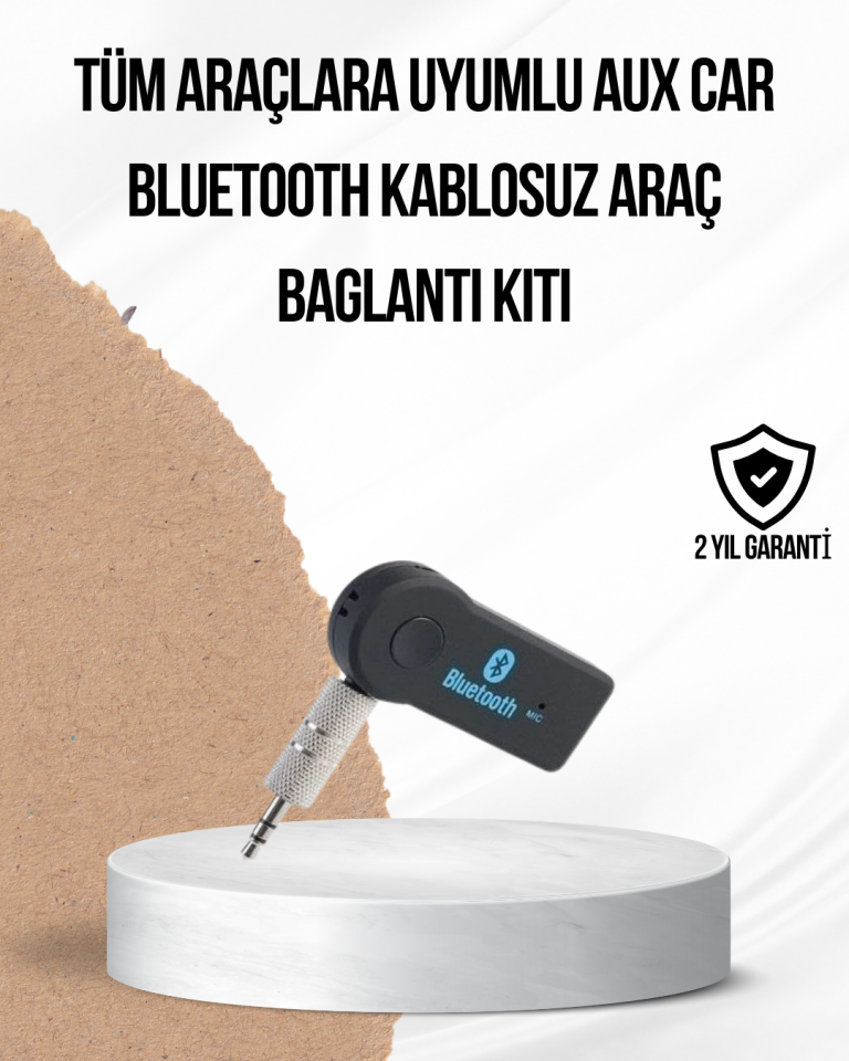 Araç İçi Bluetooth AUX Adaptörü ve Telefon Görüşme Cihazı - Lisinya