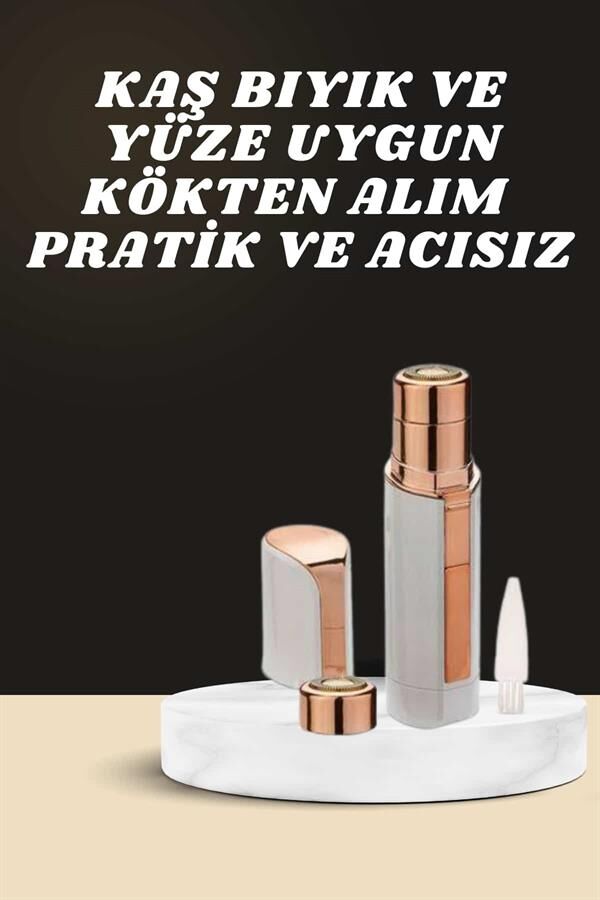 KAŞ BIYIK VE YÜZ EPİLASYON ALETİ VE TİTREŞİMLİ YÜZ TEMİZLEME MASAJ ALETİ İKİLİ SET - Lisinya