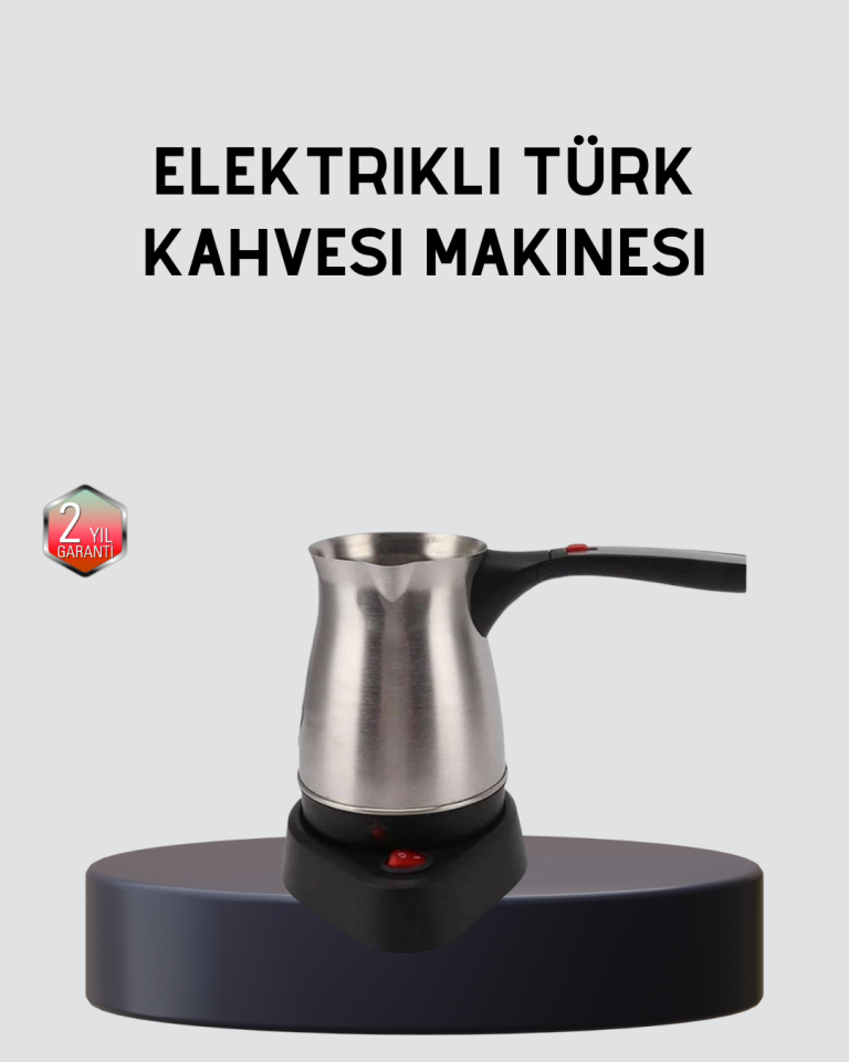 Elektrikli Türk Kahvesi Cezvesi 800W Kablosuz Döner Tabanlı - Lisinya