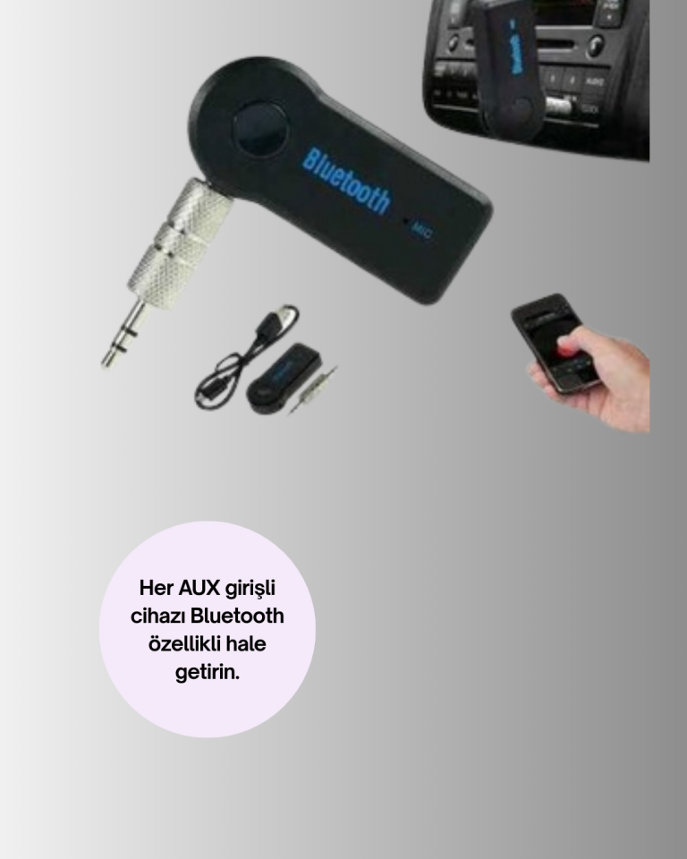 Eller Serbest Özellikli Bluetooth AUX Araç Kiti - Lisinya