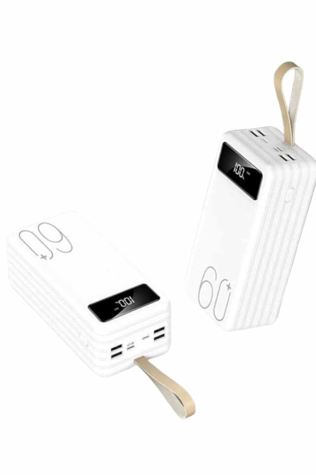 Powerbank 60.000 Mah Taşınabilir Şarj Hızlı El Fenerli Dijital Göstergeli - Lisinya