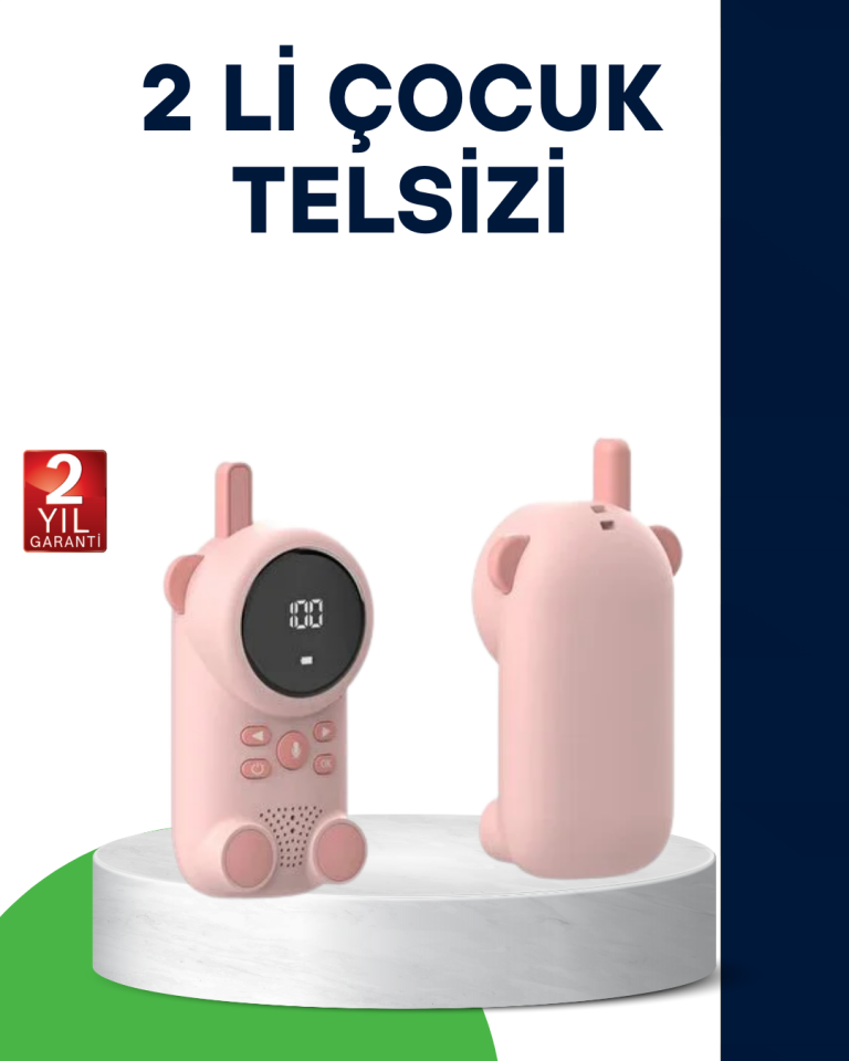 LCD Ekranlı Bebek Telsizi – İki Yönlü Ses, Uzun Menzil, Çocuk Dostu Tasarım - Lisinya
