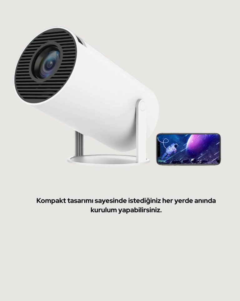 HDMI ve USB Girişli Uzun Ömürlü Ampullü Projeksiyon - Lisinya