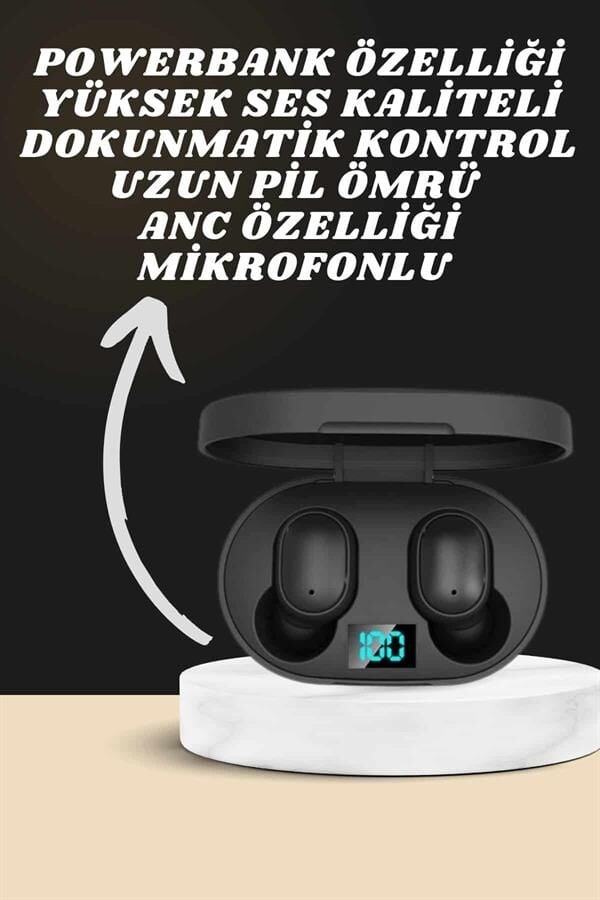 Dijital Göstergeli Kulaklık ve 7 Kordonlu Akıllı Saat Android ve İOS Uyumlu Sesli Görüşme