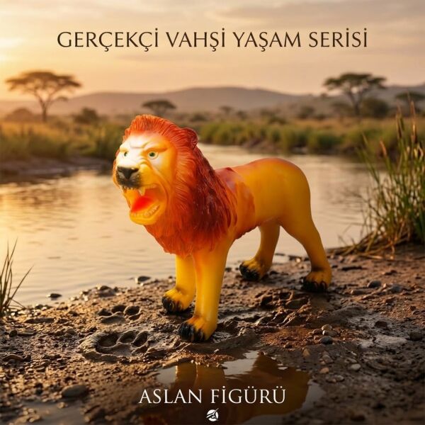 Yumuşak Soft Sesli Vahşi Hayvanlar Dünyası 27 cm - Aslan (Lisinya)