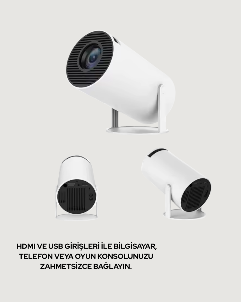 Ultra Pro Full HD ve 4K Destekli 130 İnç Projeksiyon Cihazı - Lisinya