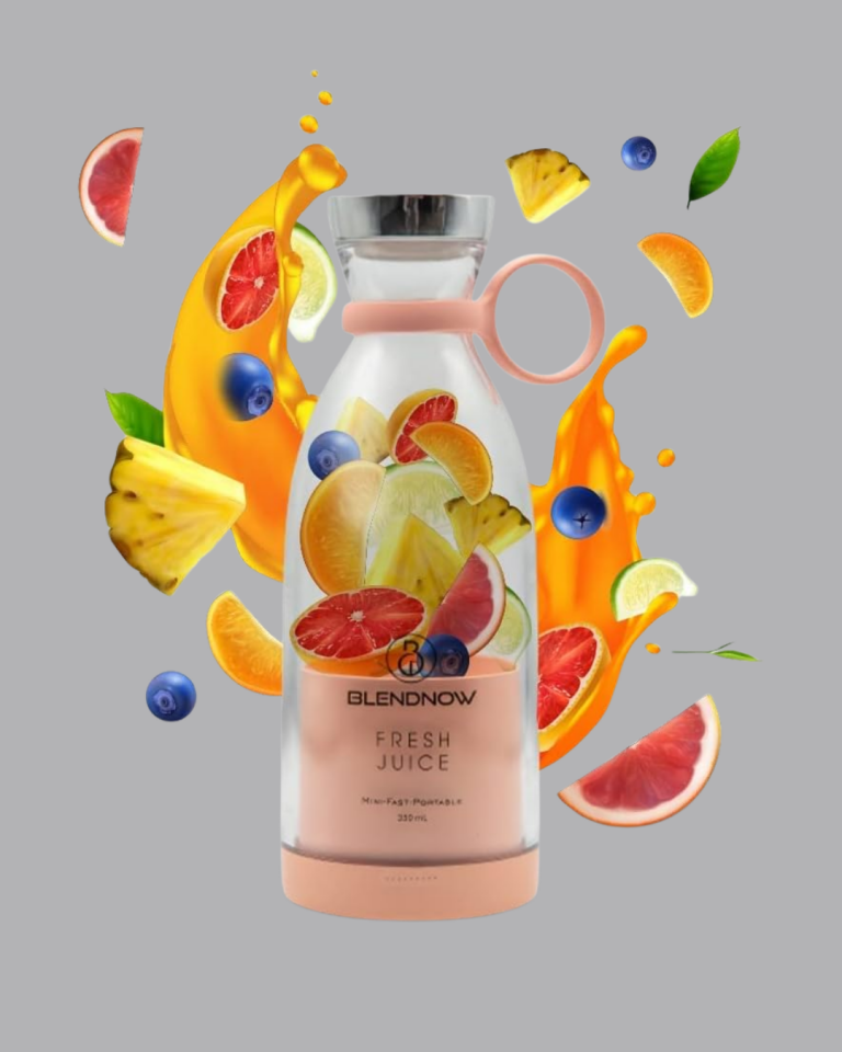 Pembe ve Beyaz Renk Seçenekli Mini Boy Meyve Sıkıcı - Lisinya