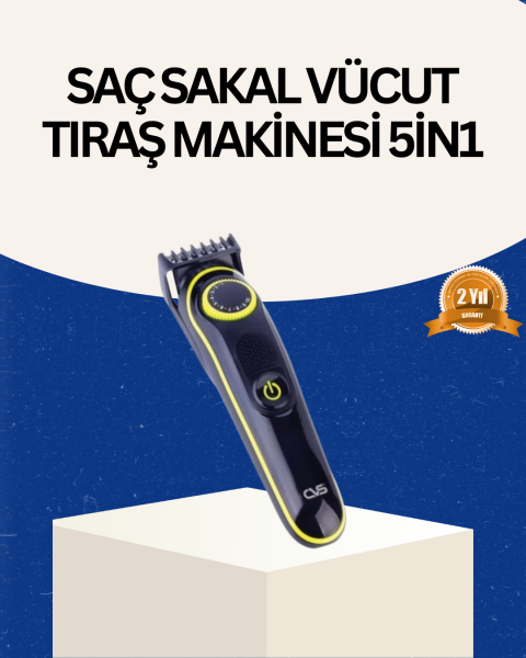 Şarjlı Sessiz Çalışan Saç ve Sakal Şekillendirici Profesyonel Erkek Tıraş Makinesi - Lisinya