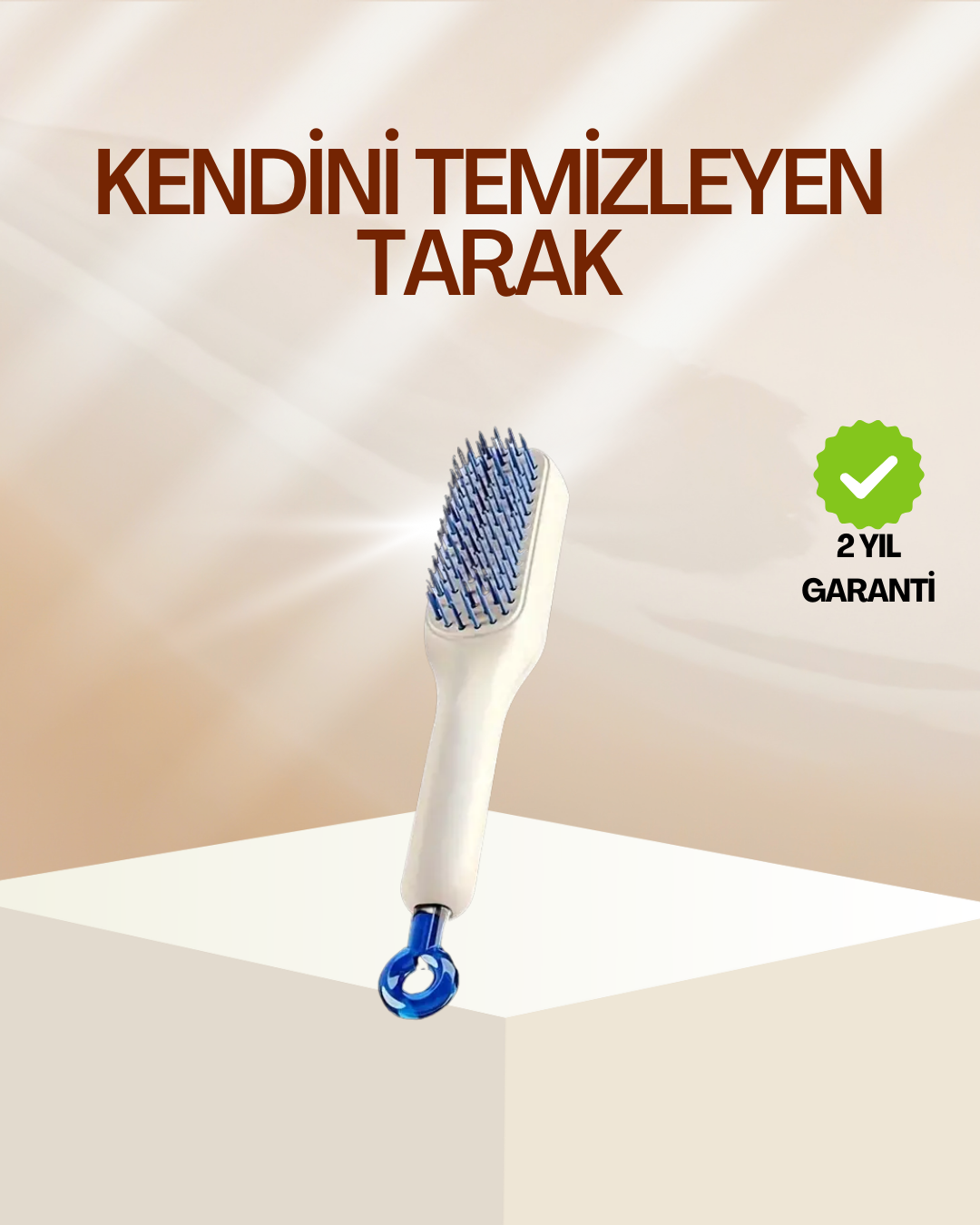 Pratik Mekanizmalı Saç Tarağı – Kendi Kendini Temizler, Taşınabilir - Lisinya