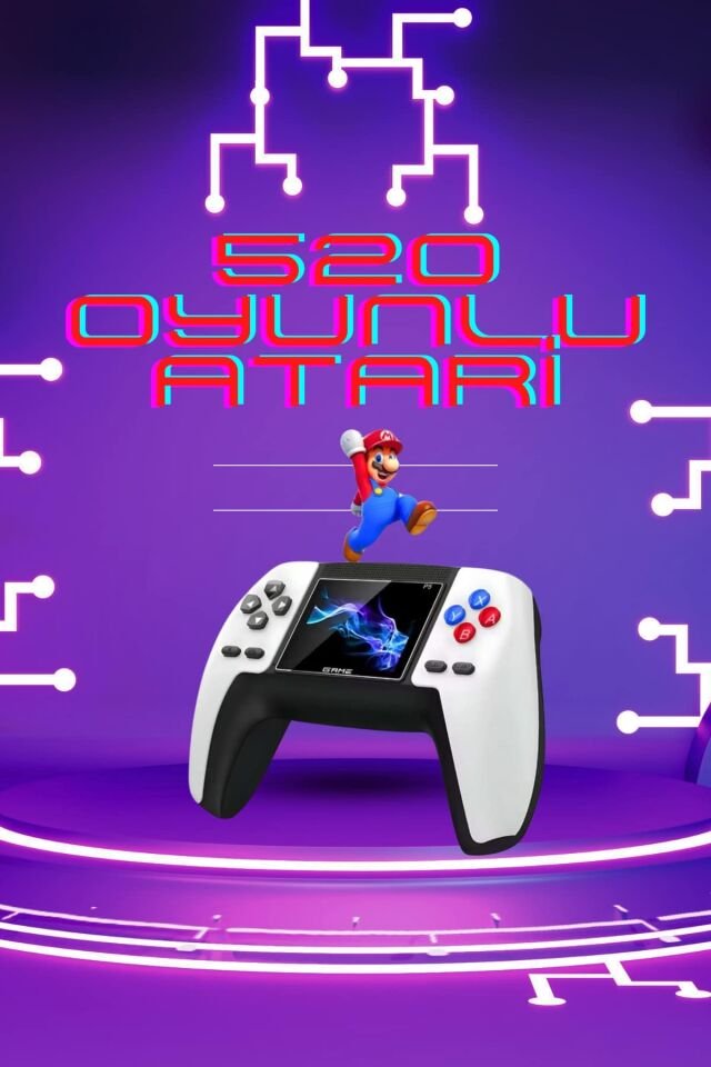 Kablosuz Oyun Konsolu Atari Game Stick Retro Konsol 520 Oyunlu - Lisinya