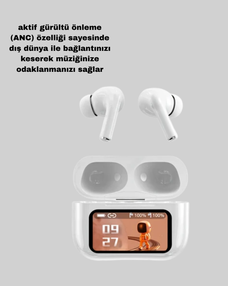 ANC Bluetooth Kulaklık – Dokunmatik, Powerbank Kutulu, Akıllı Sensörlü - Lisinya