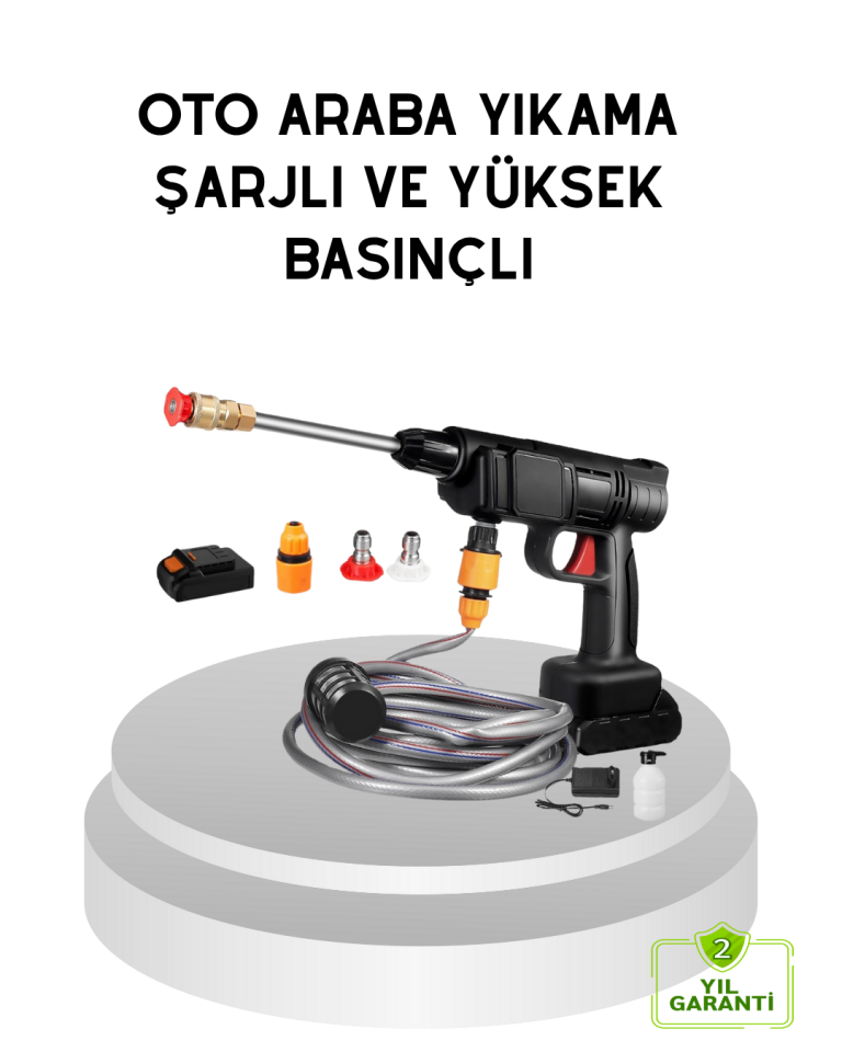 Taşınabilir Akülü Araba Yıkama Makinesi 1.7 MPa Basınçlı ve Ergonomik Tasarımlı - Lisinya