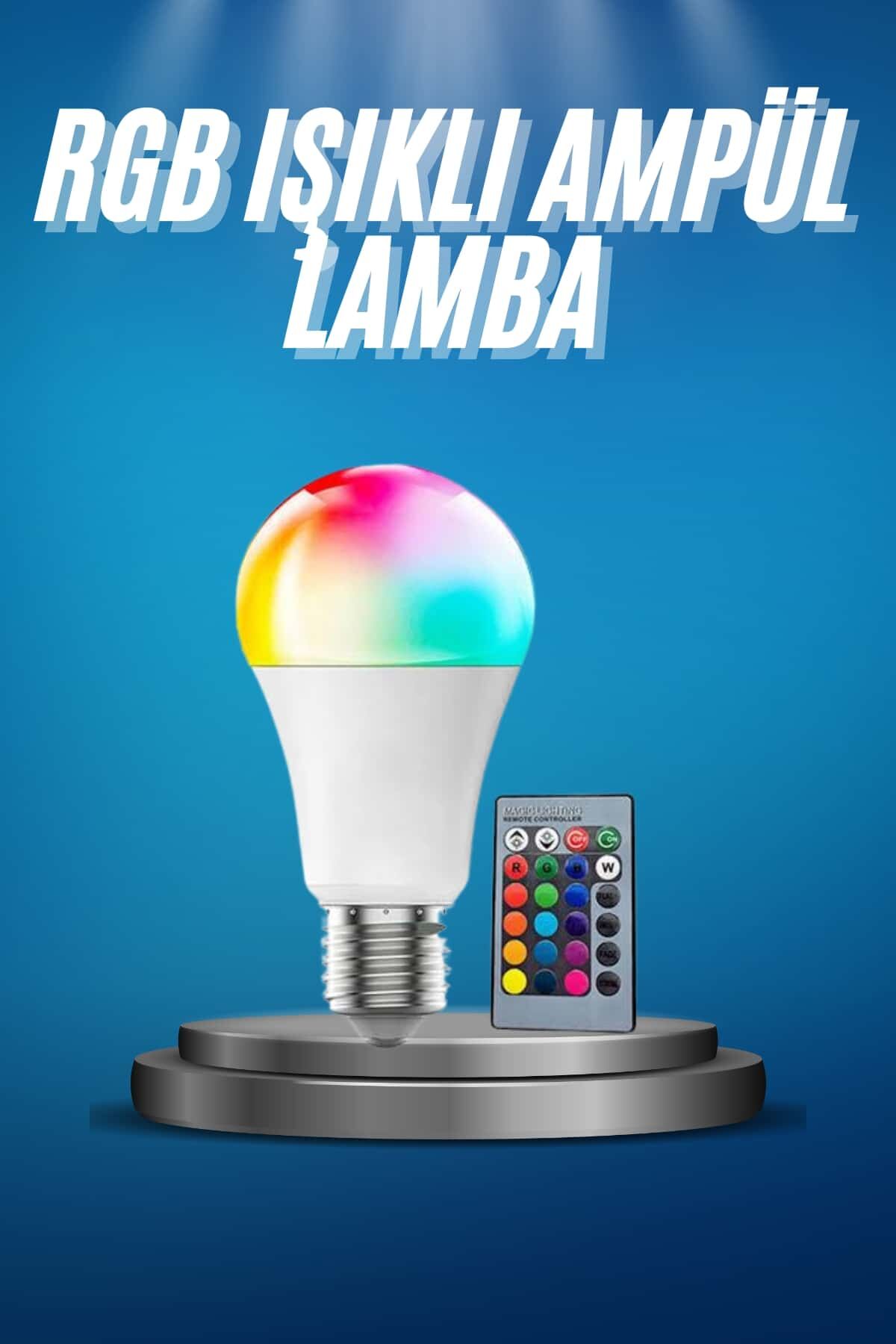 YamanHobi 10W E27 Renk Değiştiren LED Ampul Kumandalı 2000 Lümen