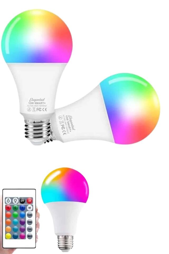 YamanHobi 10W E27 Renk Değiştiren LED Ampul Kumandalı 2000 Lümen