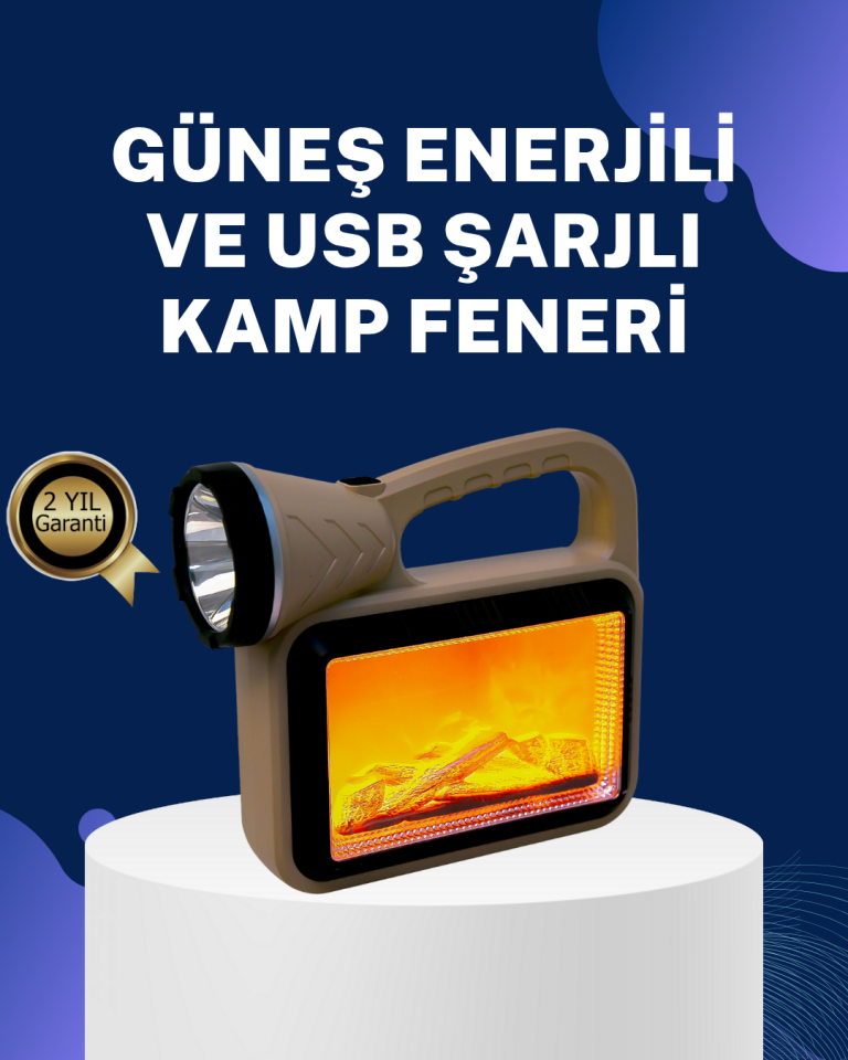 Solar Alev Lambası – Kamp, Bahçe ve Dış Mekan İçin - Lisinya