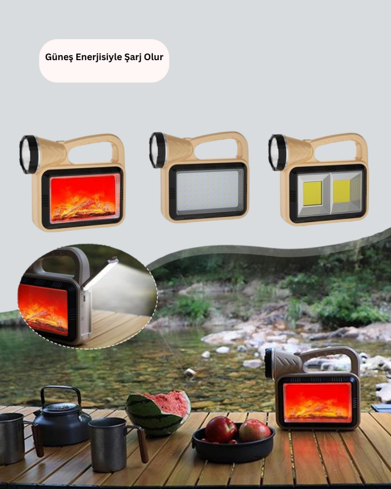 YamanHobi Solar Alev Efektli Bahçe Lambası
