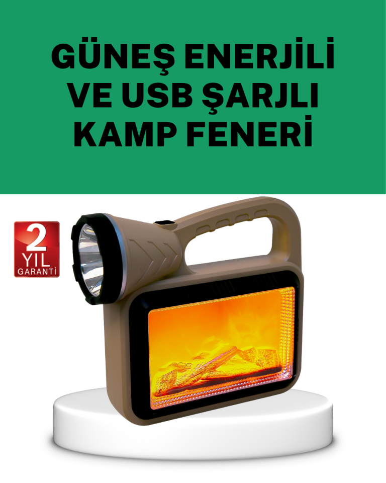 YamanHobi Solar Alev Efektli Bahçe Lambası