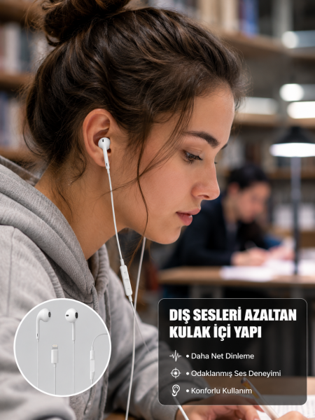 Ergonomik Tasarımlı Stereo Ses Performanslı Kablolu Kulaklık Yeni Nesil - Lisinya
