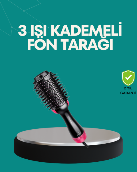 Kurutmalı Saç Şekillendirici Fönlü Fırça 1200 Watt Güç - Lisinya