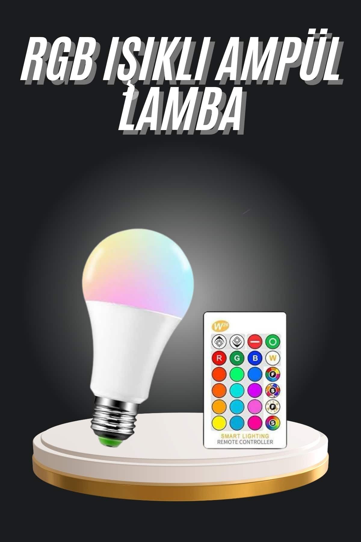 Ambiyans Aydınlatma RGB Led Lamba Kumandalı Renk Değiştirebilen - Lisinya