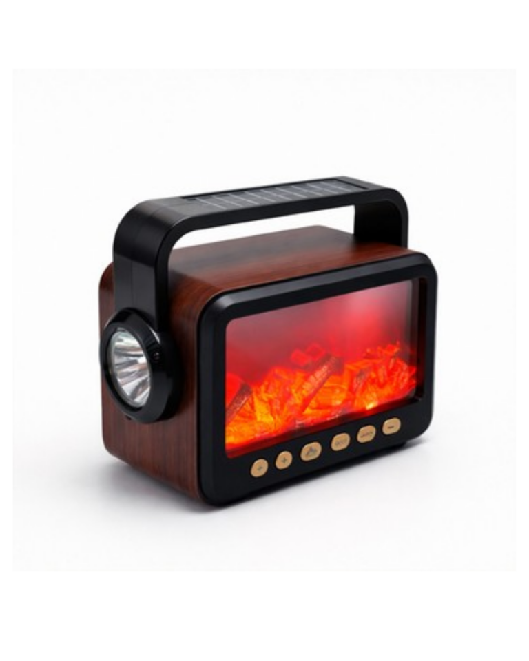YamanHobi Şömine Efektli Bluetooth Hoparlör Siyah